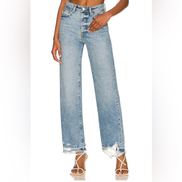 Lovers + Friends Denim - NEW Lovers and Friends Ryan High Rise Straight in Cascade Size 28